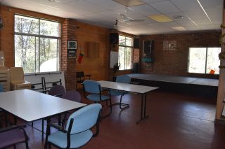 Lots of indoor space for over 100 guests at Tindo Nudist Club