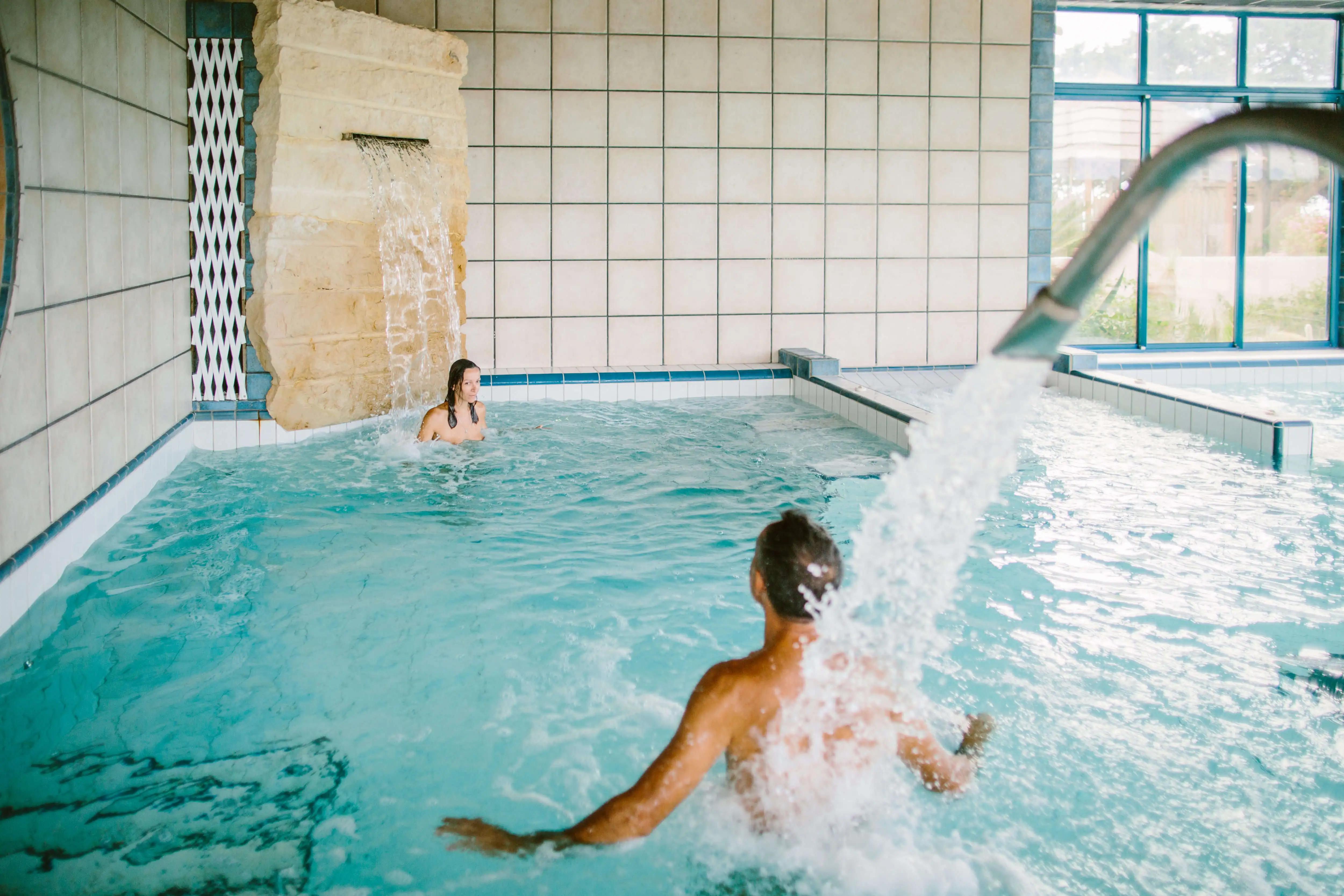 The spa at Domaine Naturiste de Riva Bella has everything you need