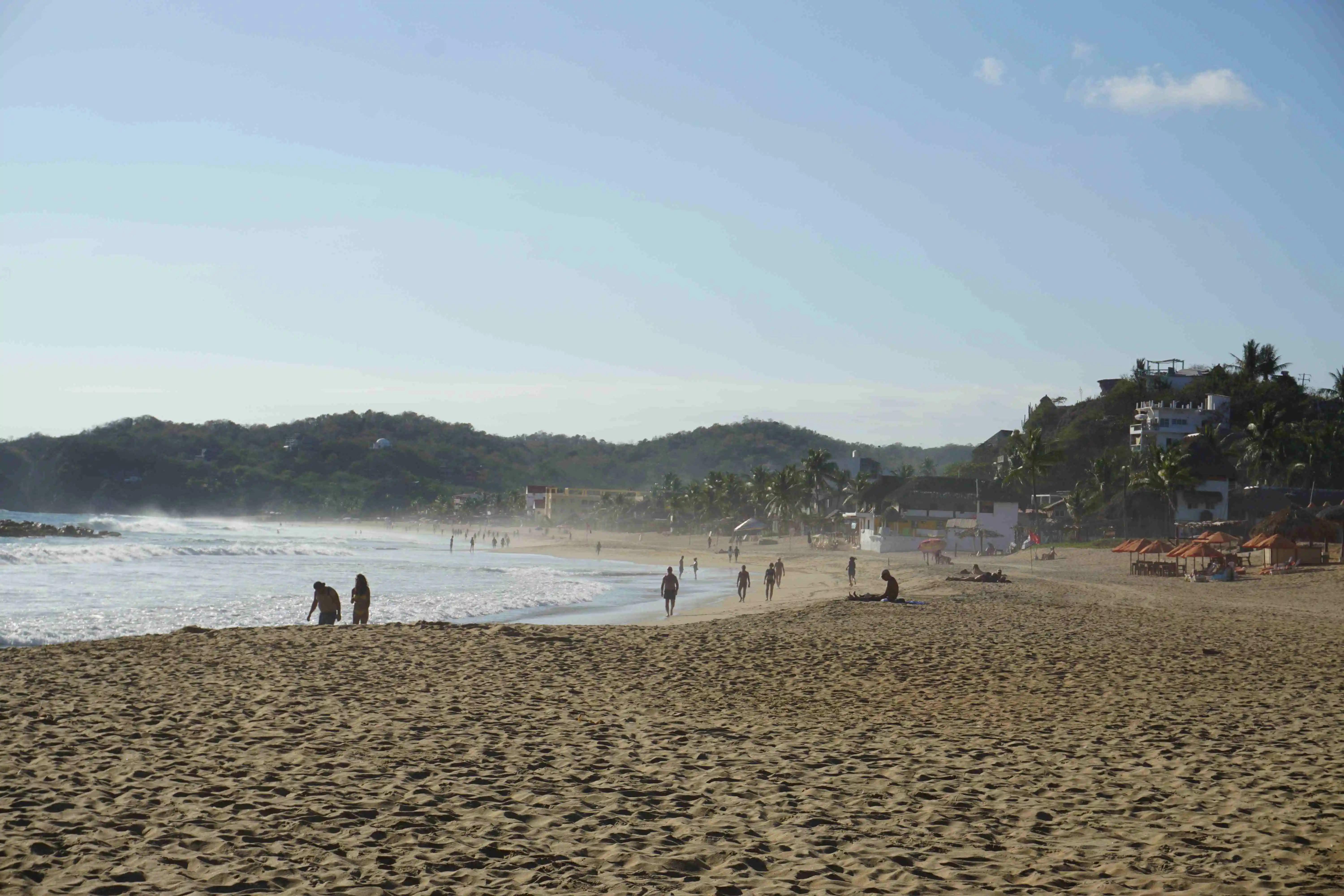 Zipolite's long beach
