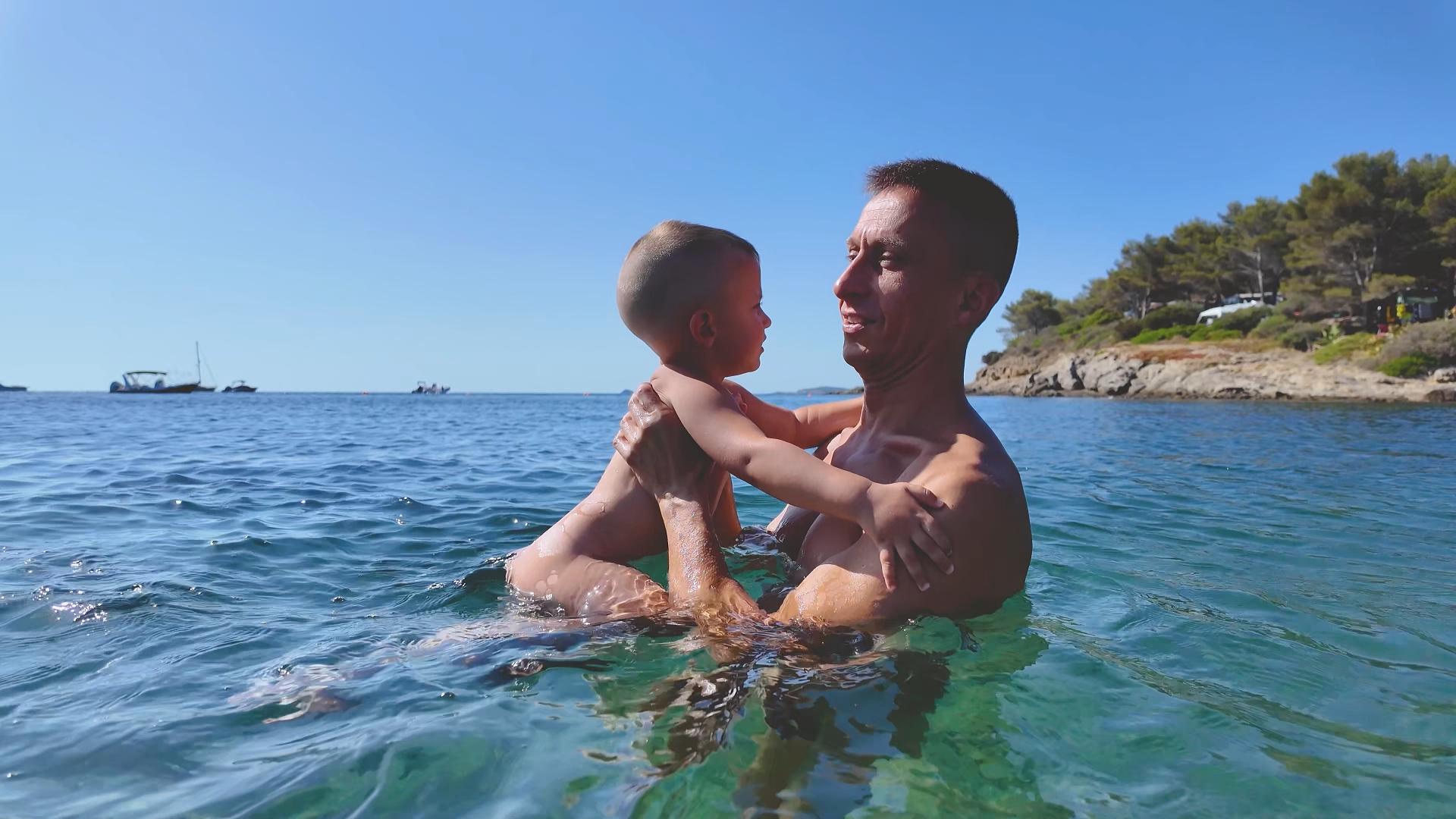 The ocean is perfect for swimming at La Chiappa