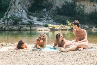 Family-friendly naturism by the river