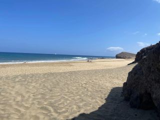 Playa Caleta del Congrio looking south towards the large sandhill (entry from parking area)