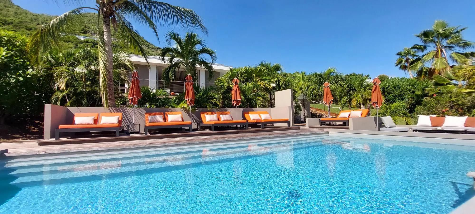 Lots of room at Jardin d'O Saint Martin to relax