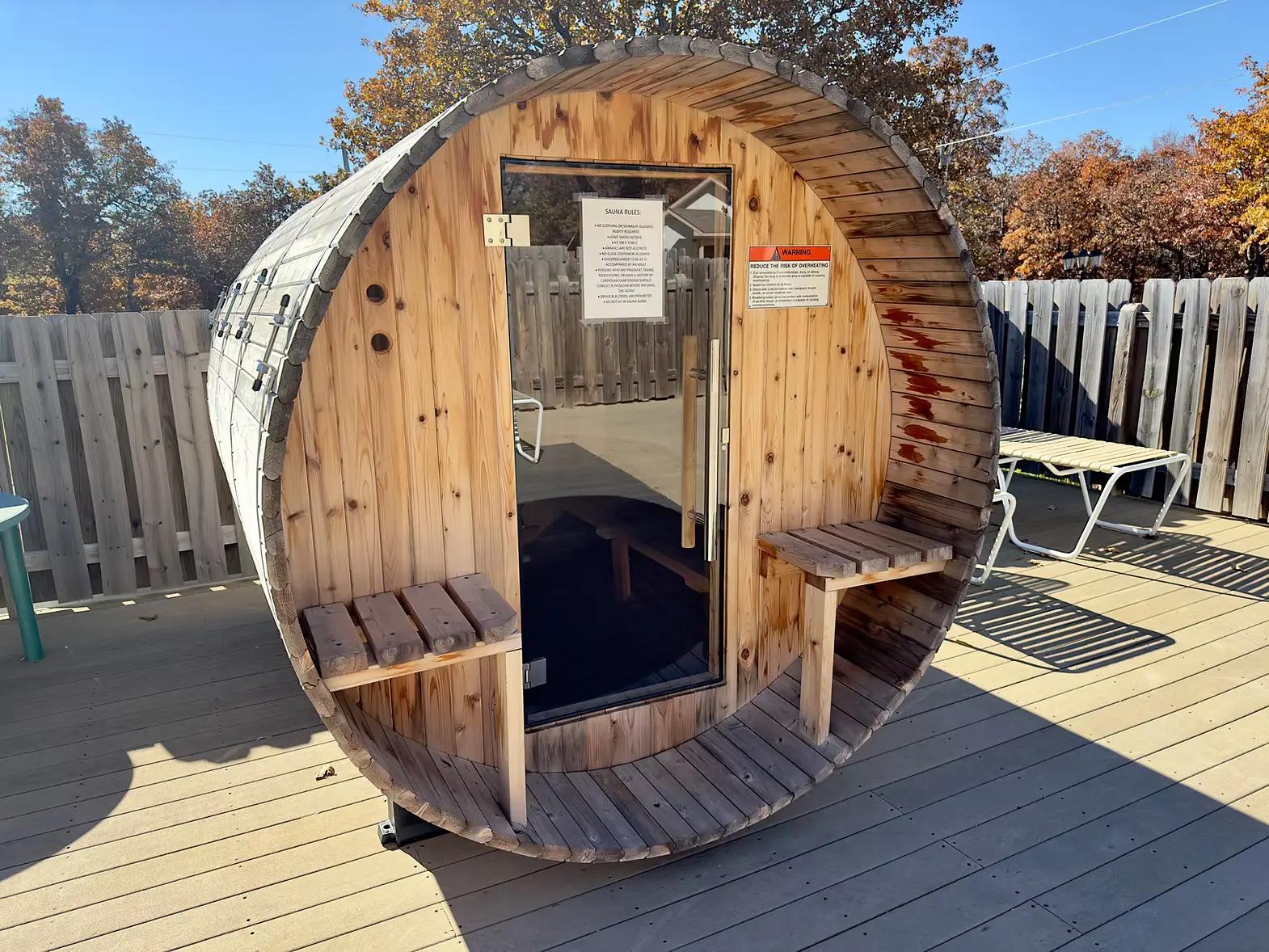 Sauna at Oaklake Trails Naturist Resort