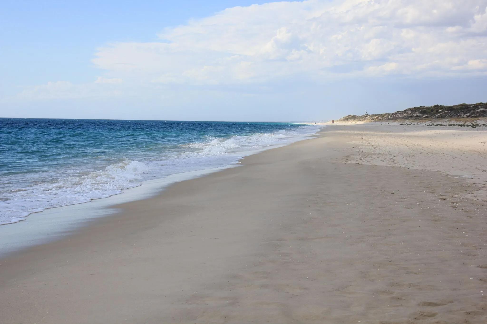 The view towards the nude section of Swanbourne Beach