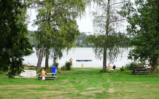 Grassy area at Ågesta Naturist Beach