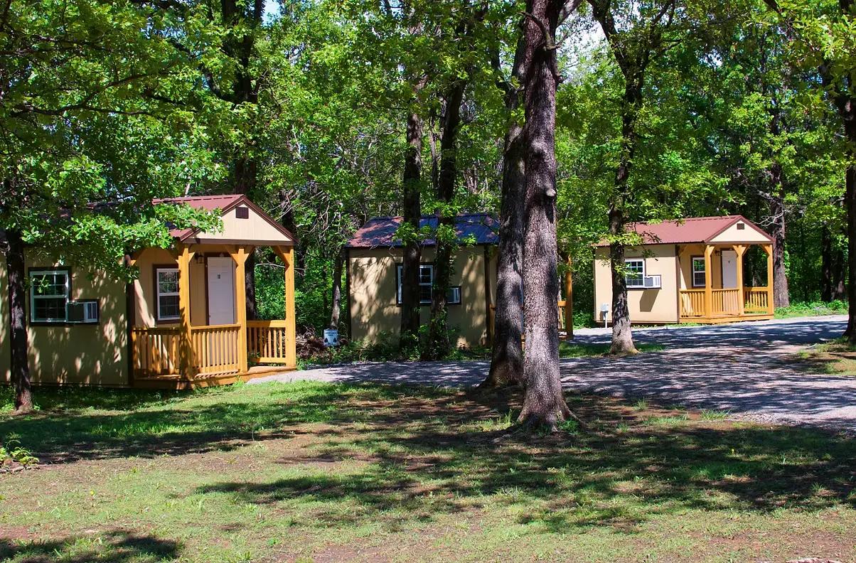 Lots of accommodation options for everyone at Oaklake Trails - from camping to RVs to cabins