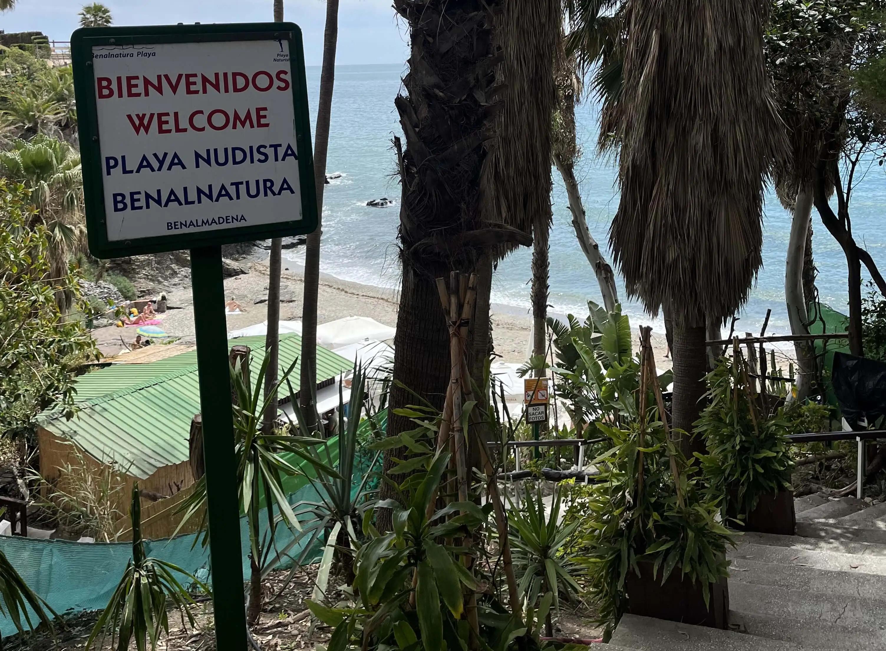 Stairway to the beach at Playa de Benalnatura