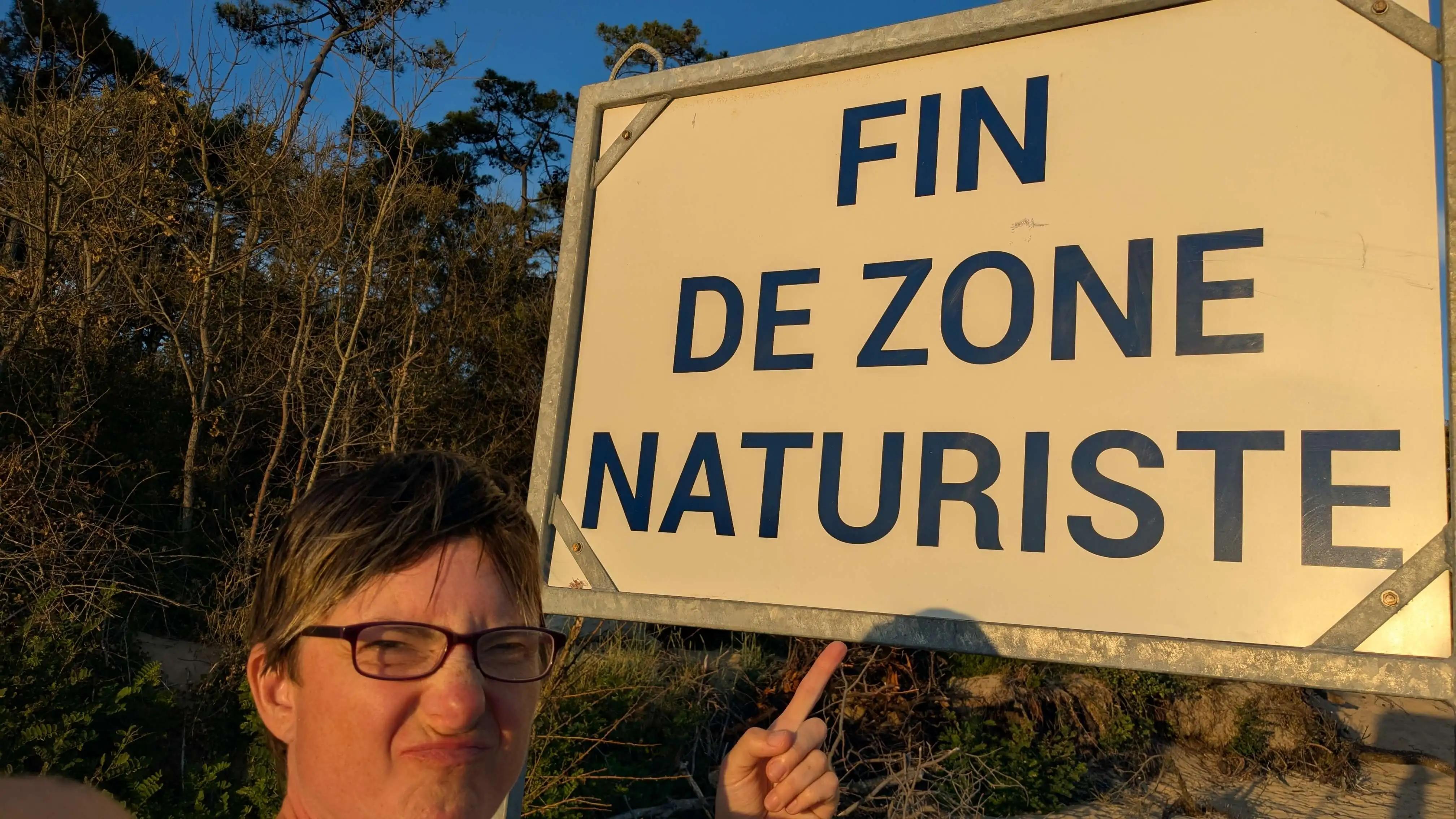 End of the zone.. Plage Naturiste de la Lède France