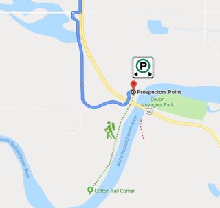 Map to access CottonTail Corner Naturist Beach