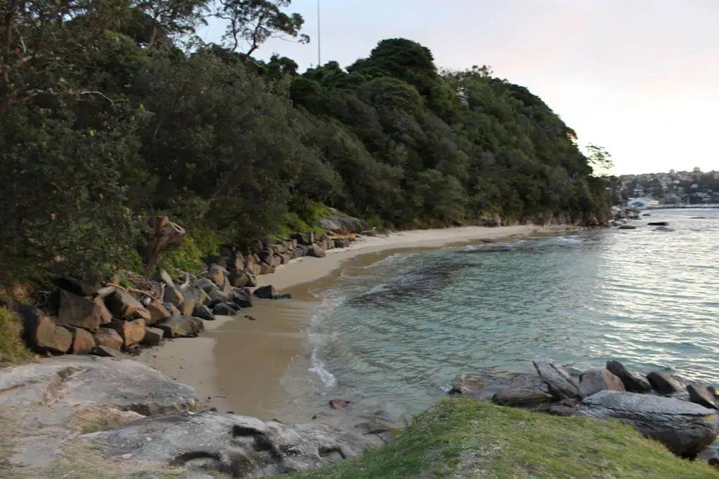 High tide means not much sand here