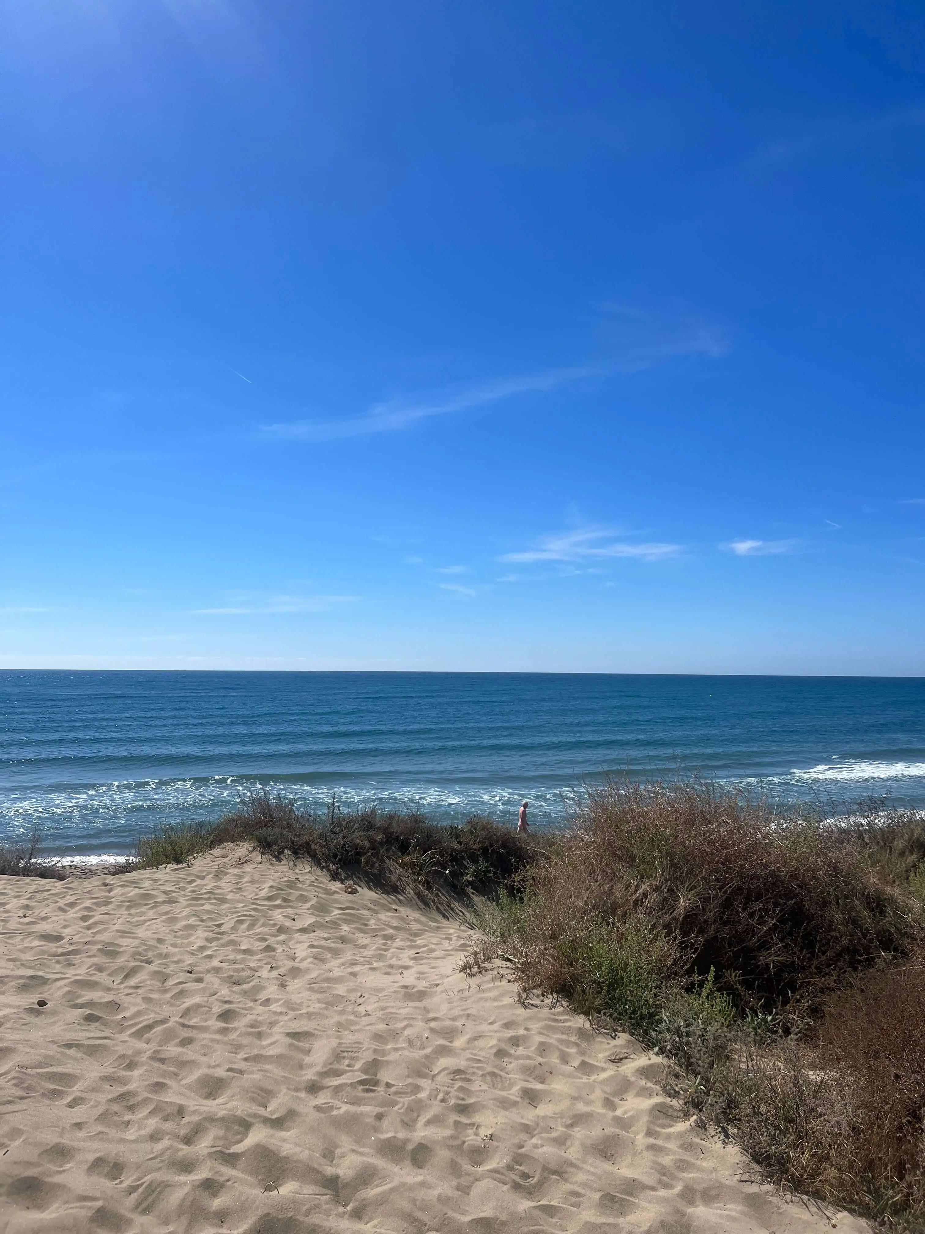 View from the dunes at Playa de Artola - Cabopino