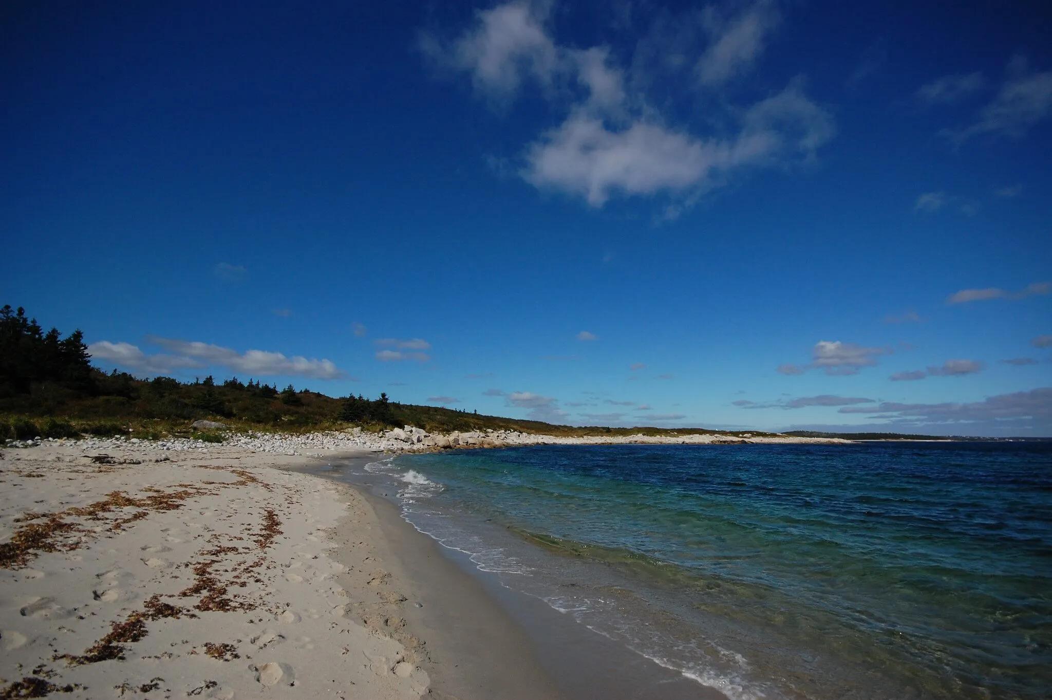 Beautiful beach views at Crystal Crescent Naturist Beach