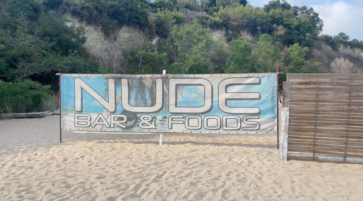 The entrance to Nirvana Nude Beach says it all..