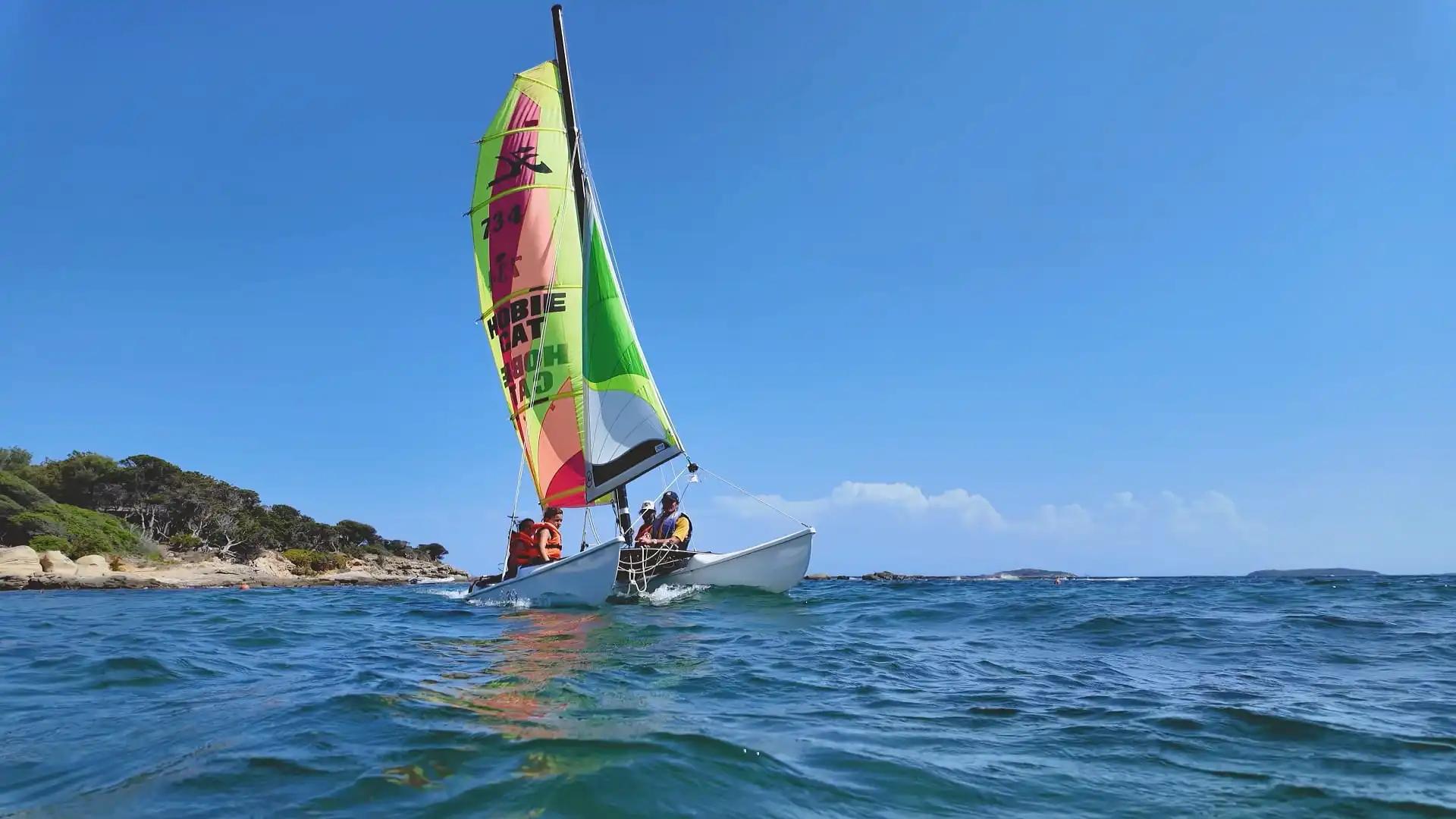 Mini catamarans at La Chiappa