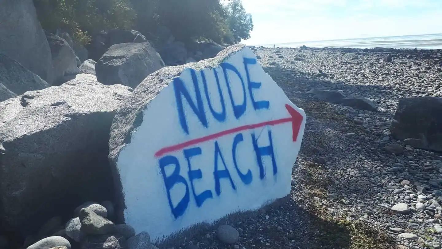 The painted rock is a little faded now but still points in the right direction!