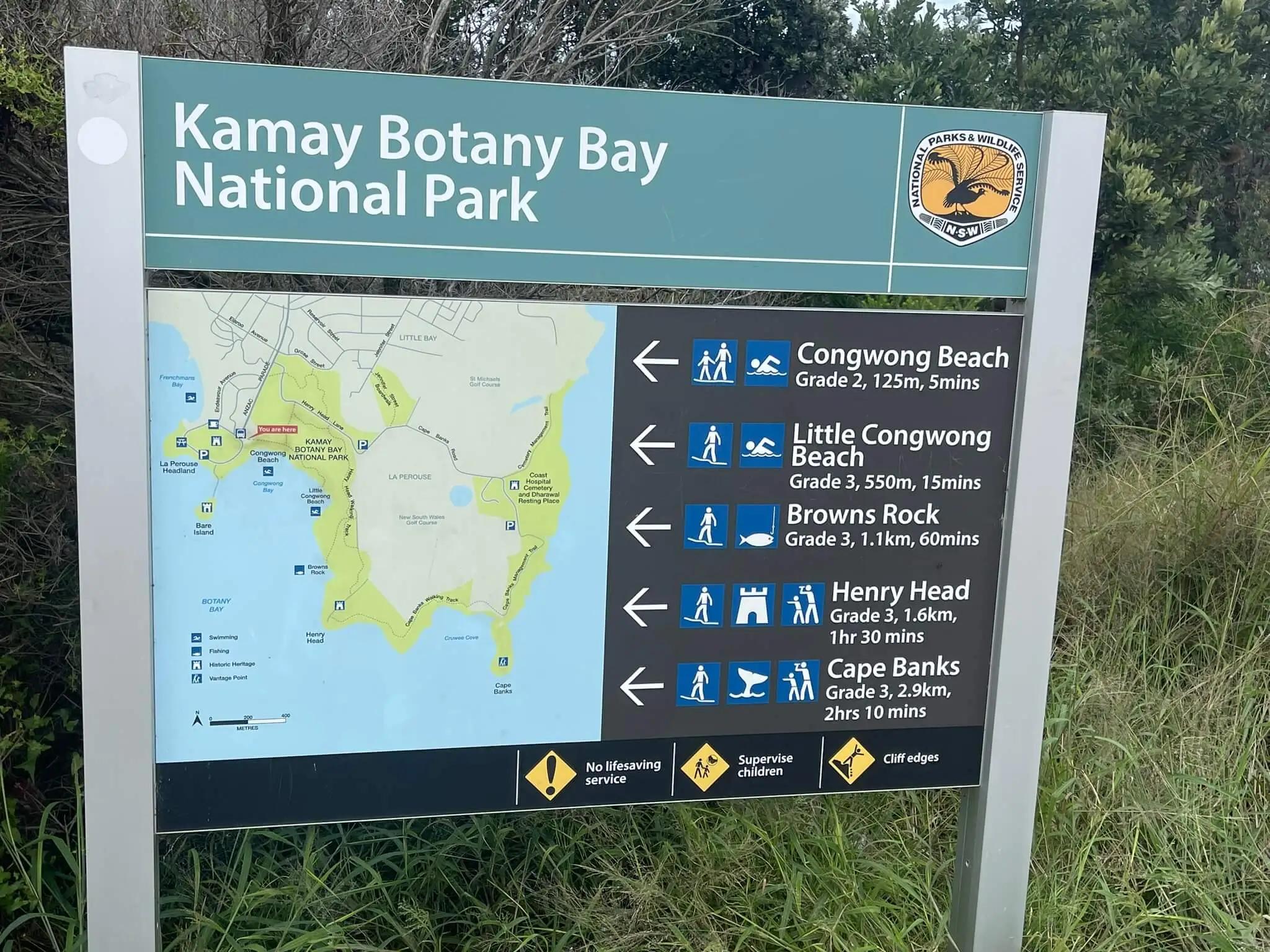 Plenty of walking trails around Little Congwong Beach in Sydney's south