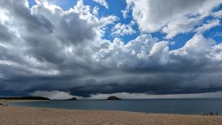 Storm clouds approaching Plage des Chevrets