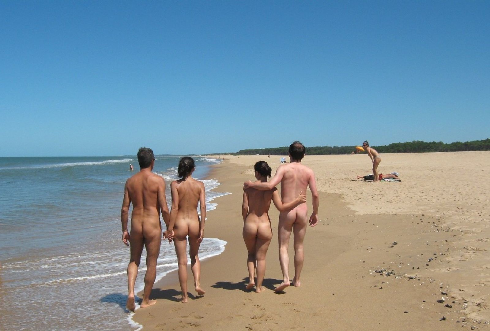 naturists on a beach