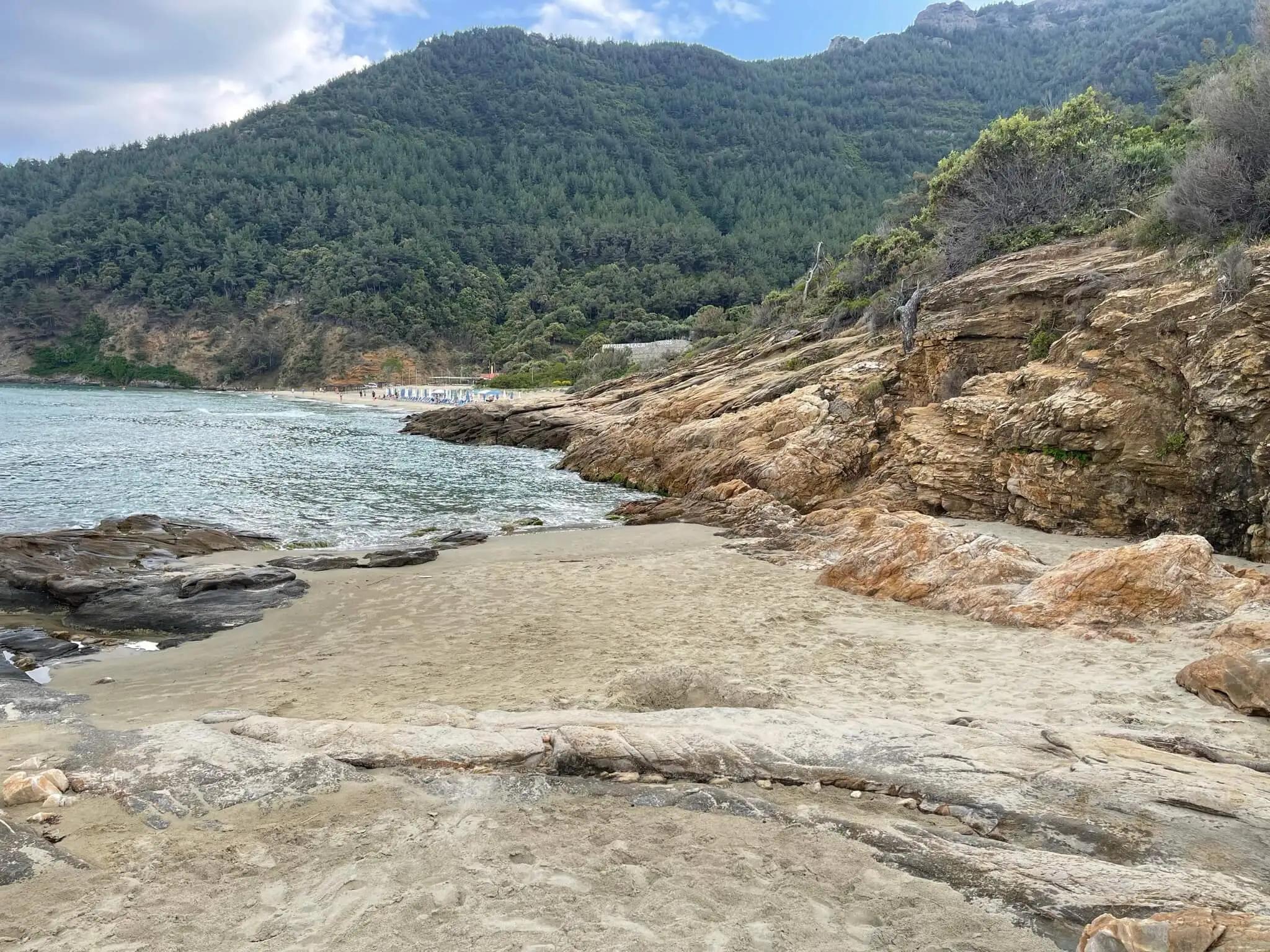 Looking towards the textile section from the nude beach