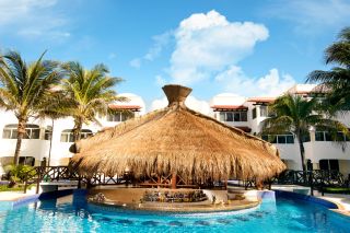 Swim up bars at Hidden Beach Resort Mexico
