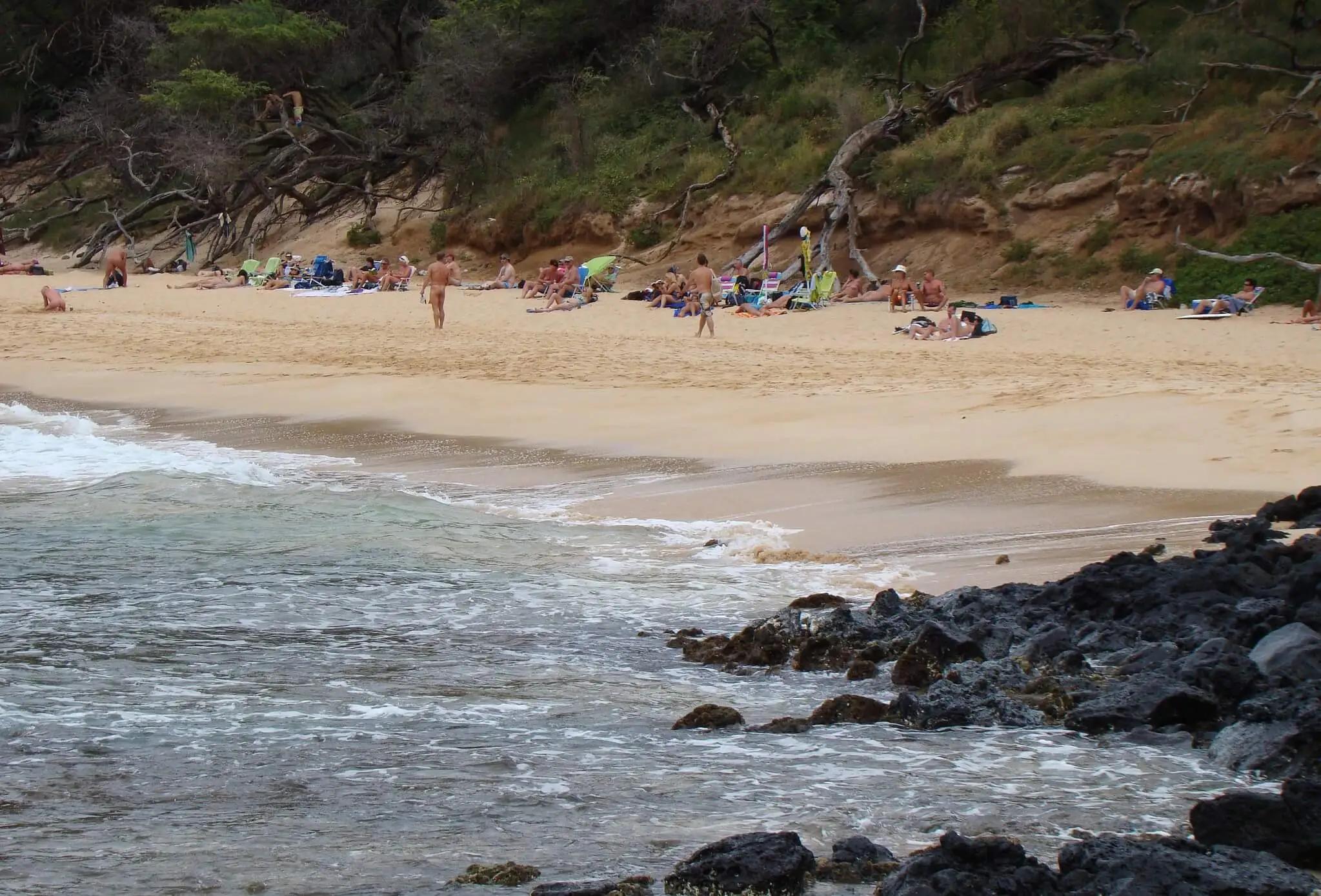 Even on a crowded day there is plenty of room to move at Little Beach, Maui