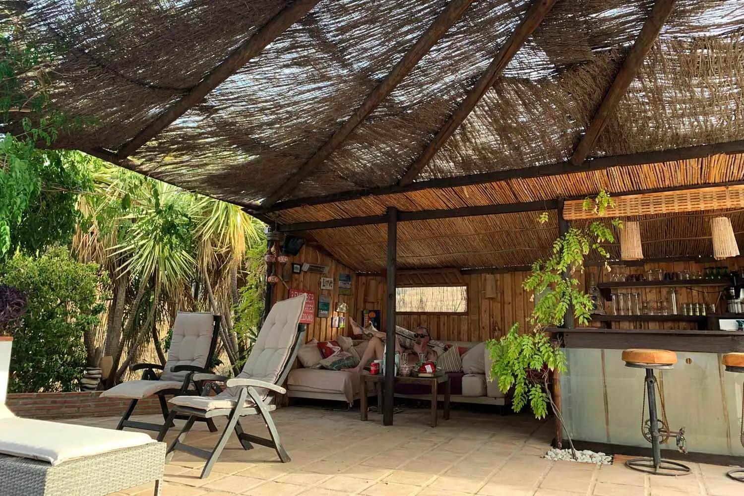 The Naked & Famous Bar with honesty system at Finca Fabulosa Nudist Resort