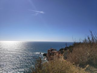 View from the top of the lookout at Praia do Norte