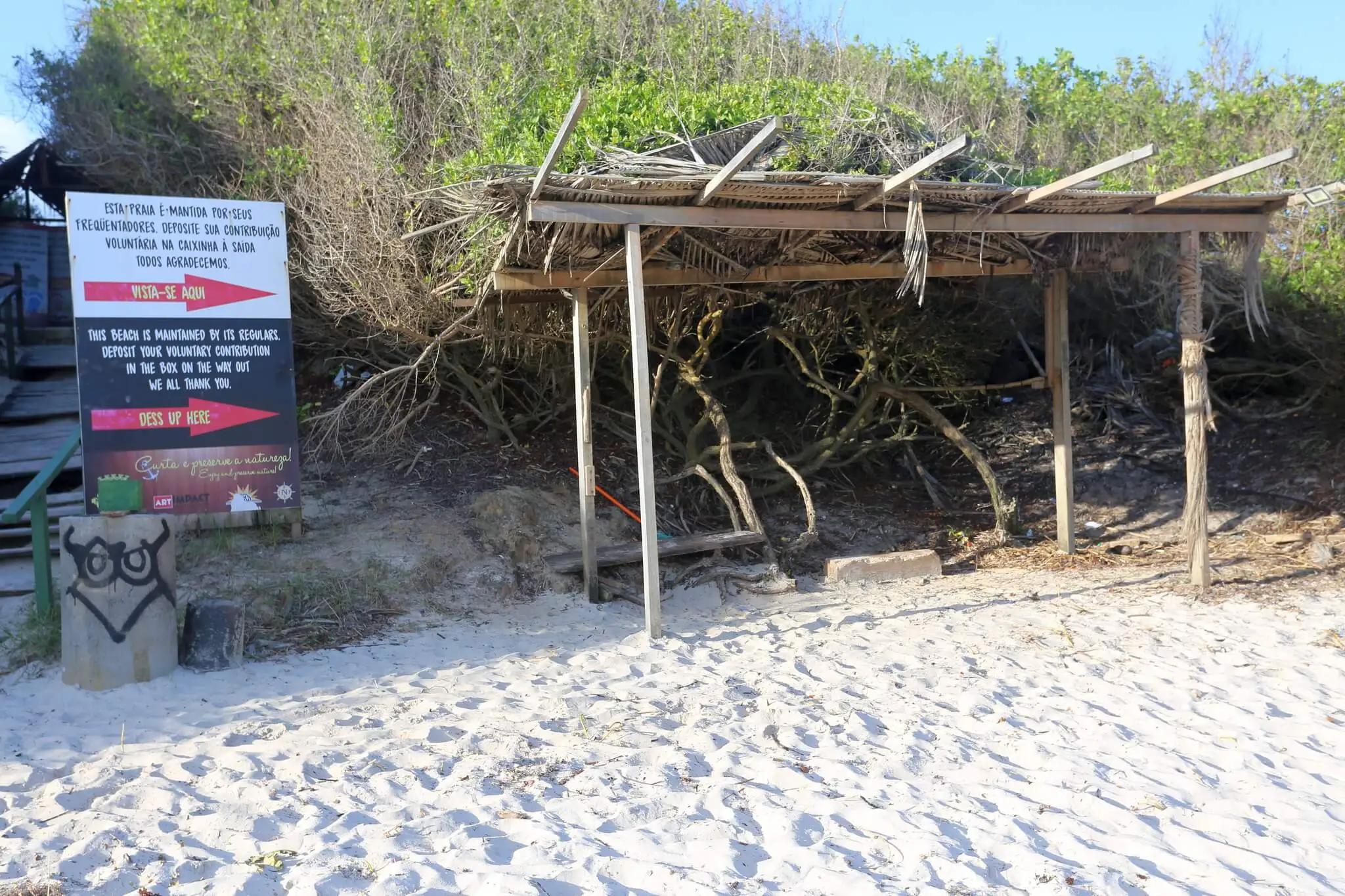 Entrance to Tambaba Nude Beach