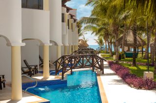 Lazy river at Hidden Beach Resort Mexico