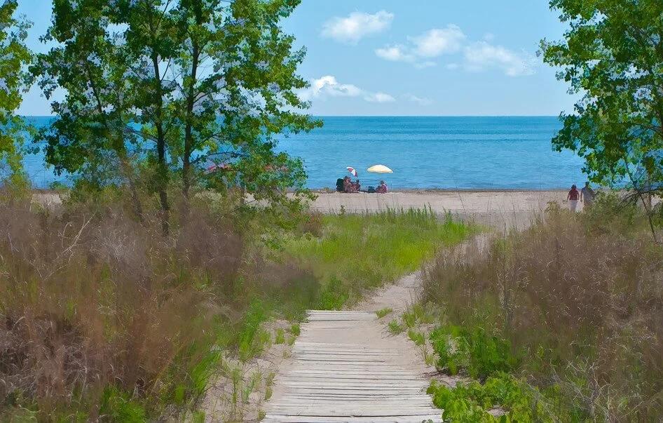 The trail to Port Burwell Beach.. the nude section is 15mins to the right