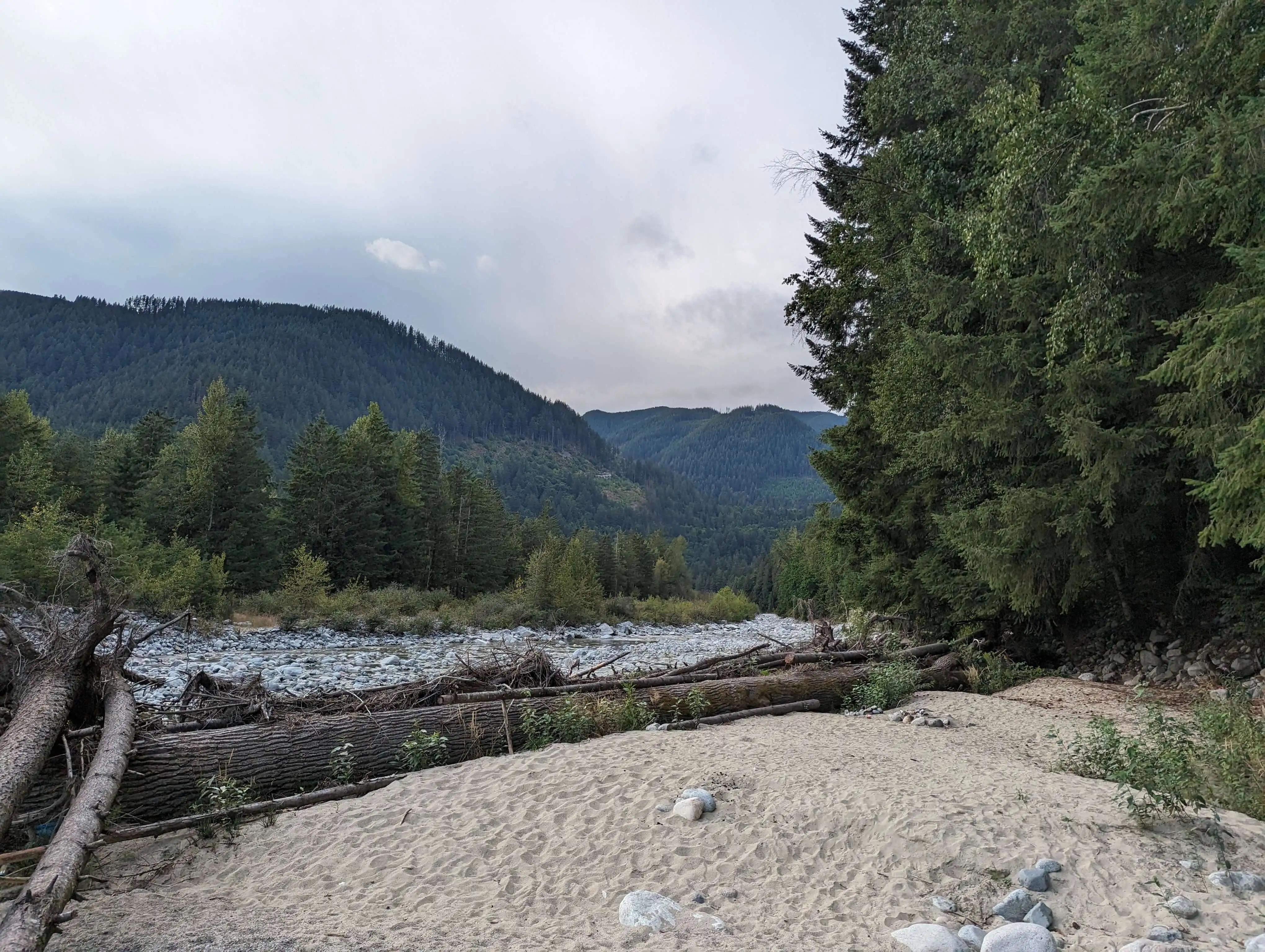 Near the clothiong optional area at Norrish Creek