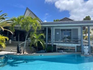 The pool area is clothing optional at Residence Adam & Eve
