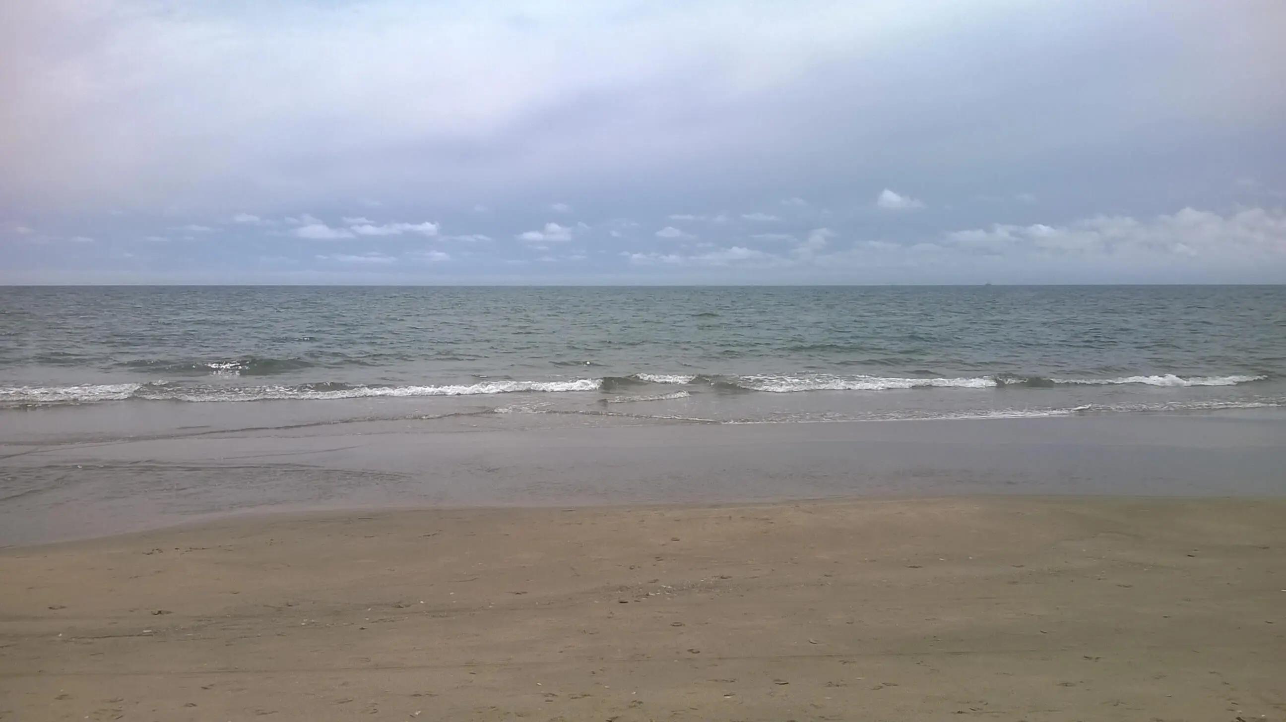 The water is generally calm