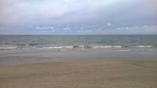 The water is generally calm