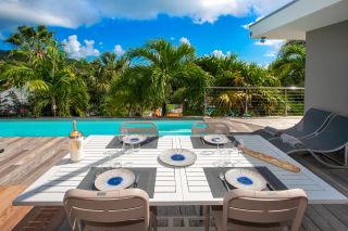 Perfect dining views at Jardin d'O Saint Martin