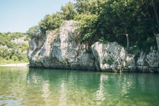 Limestone cliffs at Domaine de la Sablière