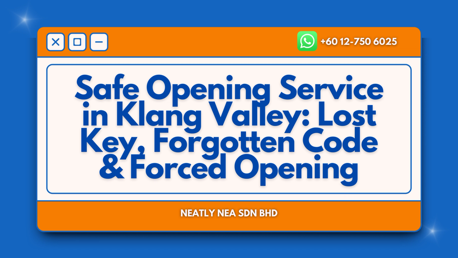 Safe Opening Service in Klang Valley: Lost Key, Forgotten Code & Forced Opening