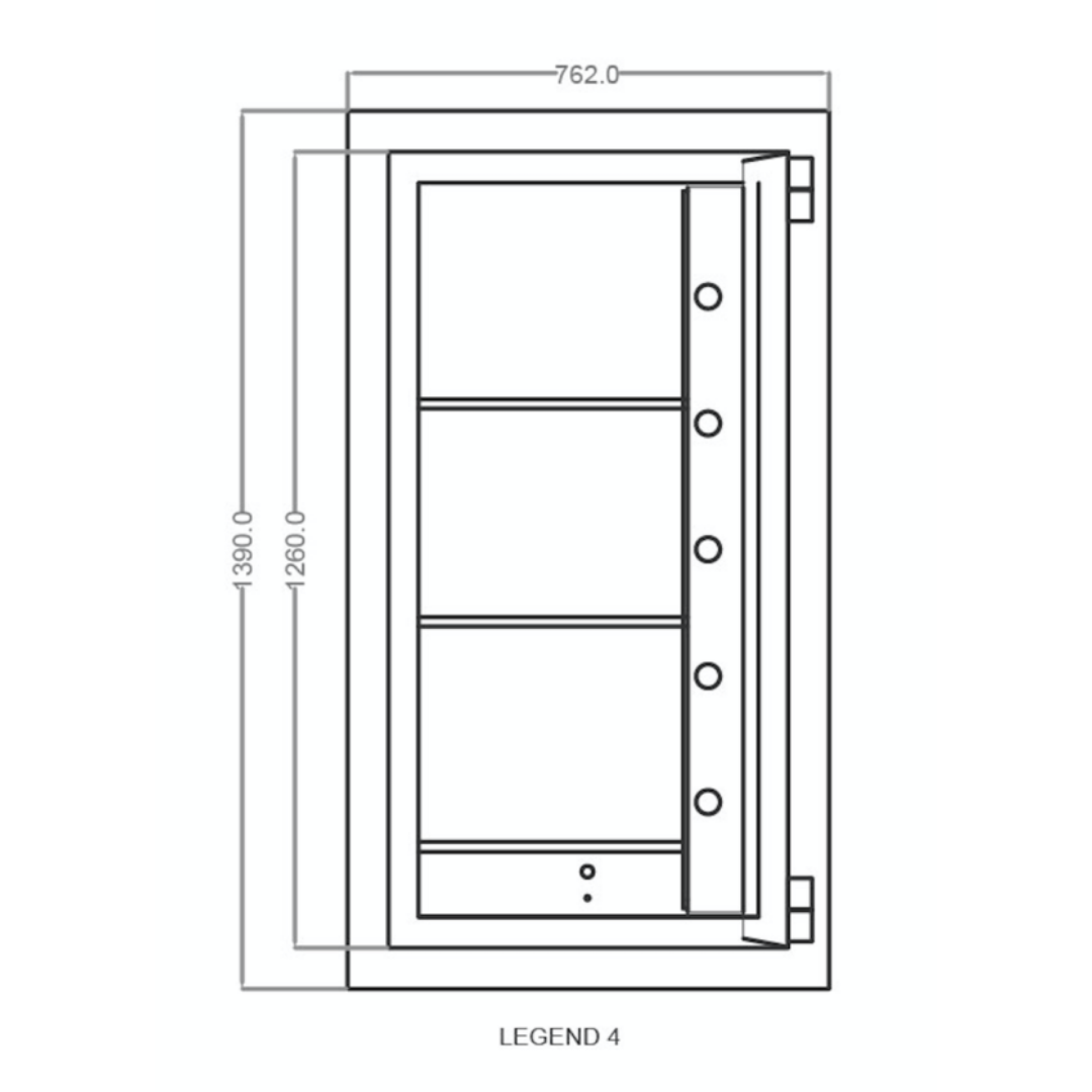 Falcon Safe Banker Legend 4 Drawing