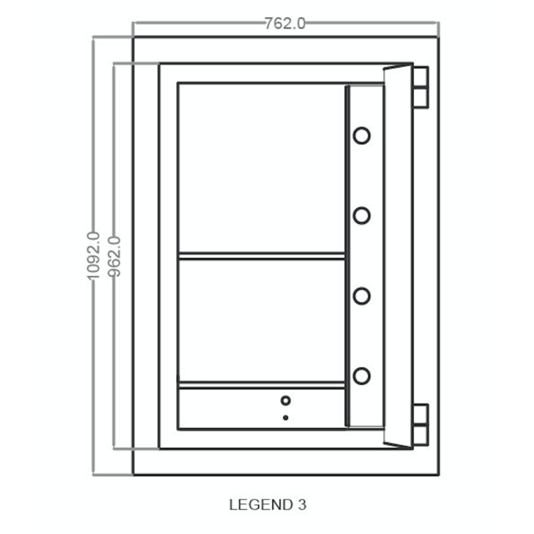 Falcon Safe Banker Legend 3 Drawing