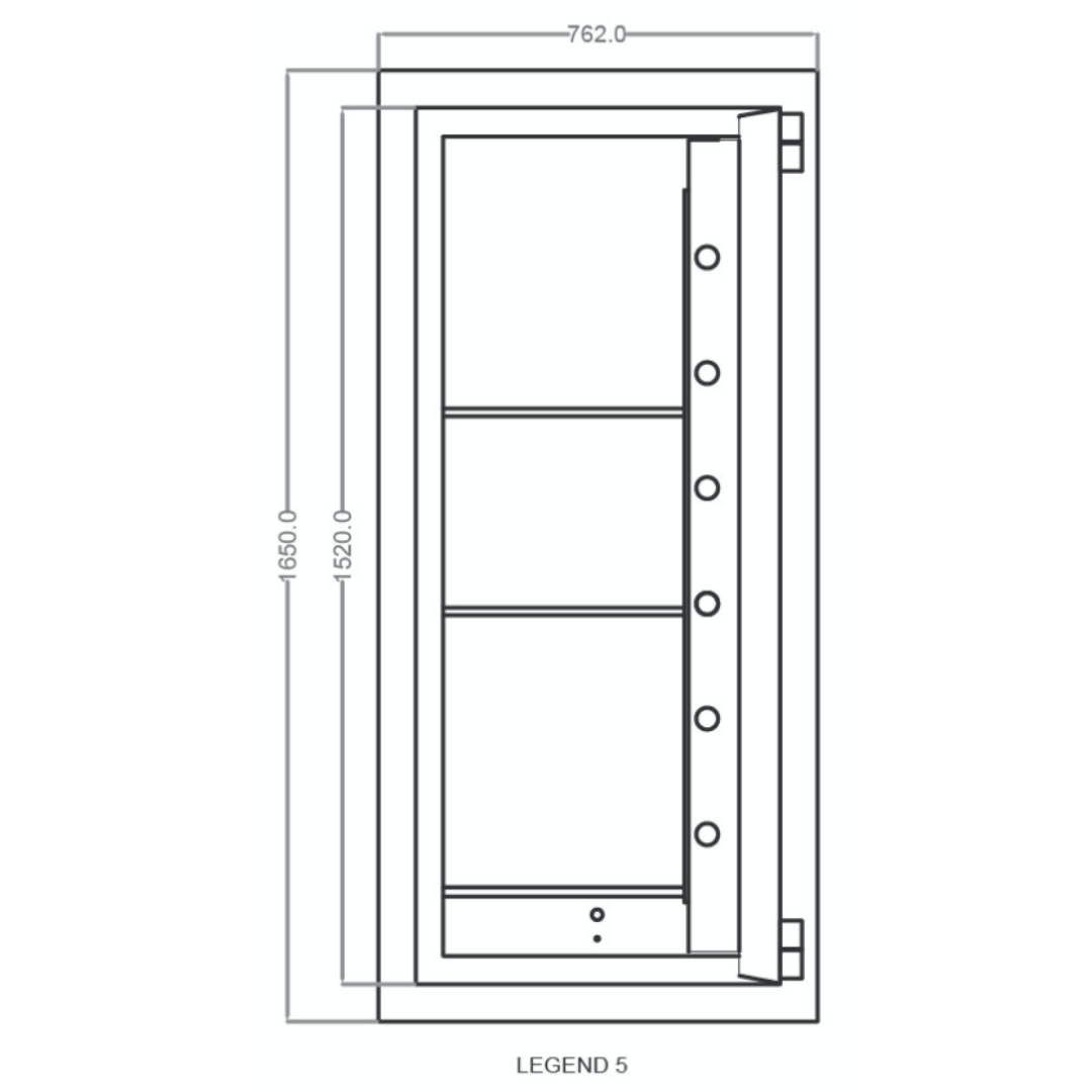 Falcon Safe Banker Legend 5 Drawing
