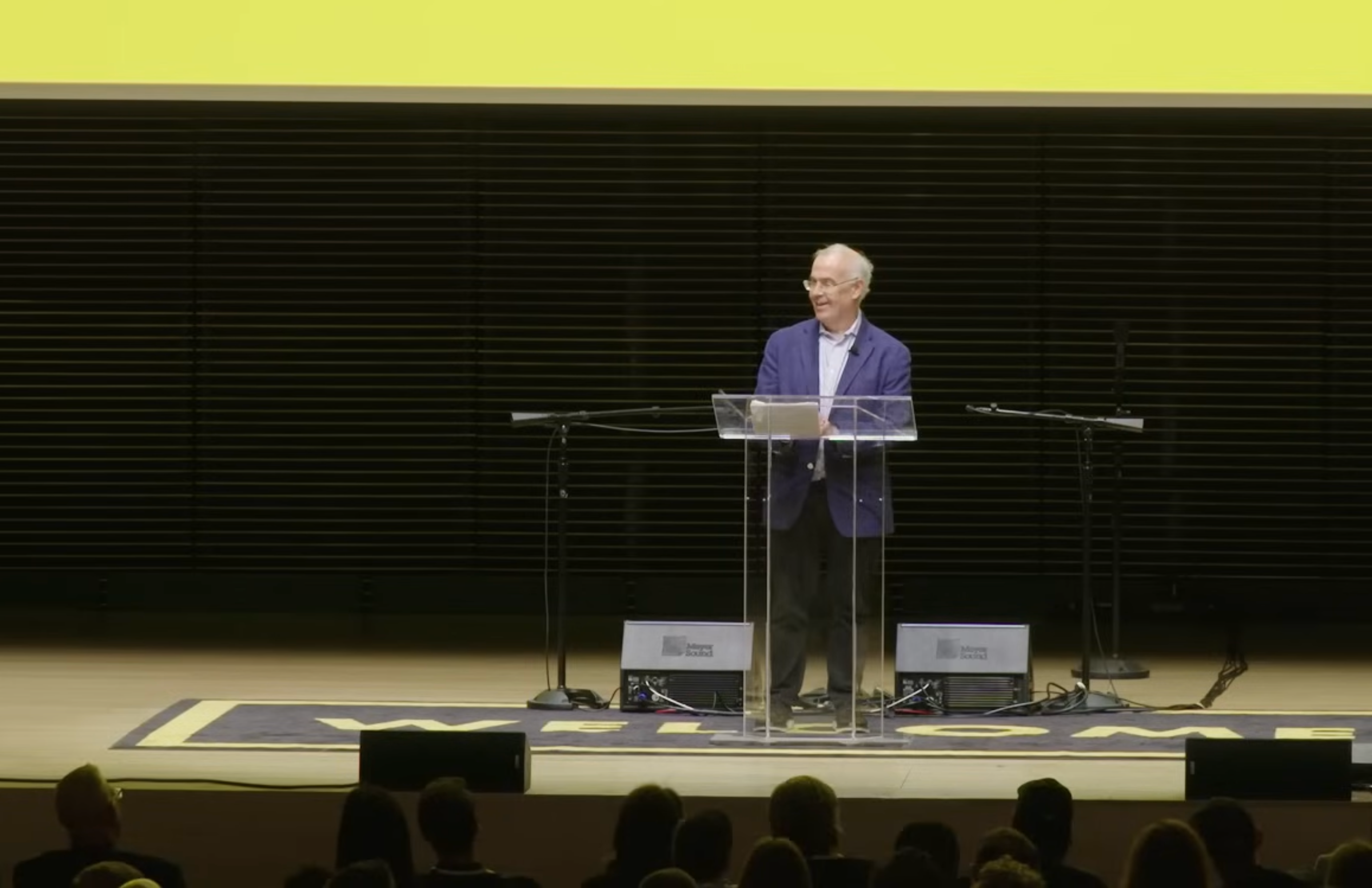 David Brooks onstage at Welcome
