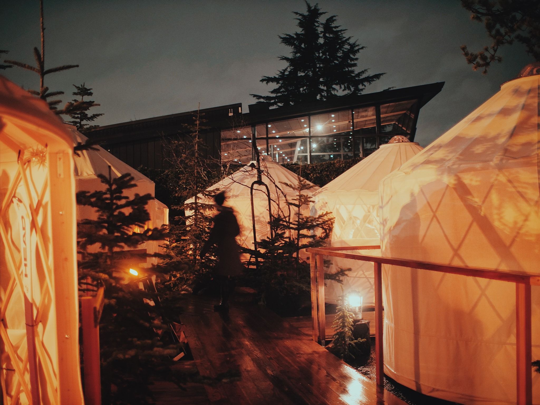 Yurts at Canlis in Seattle