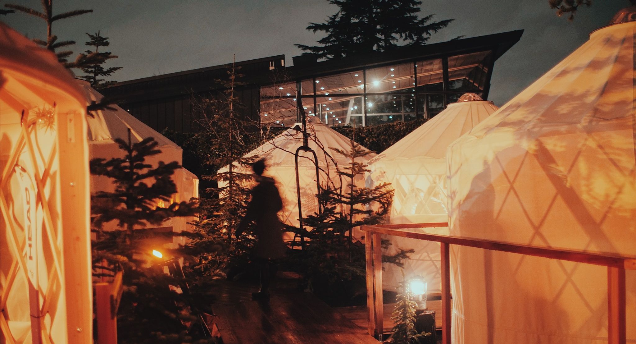 Yurts at Canlis in Seattle