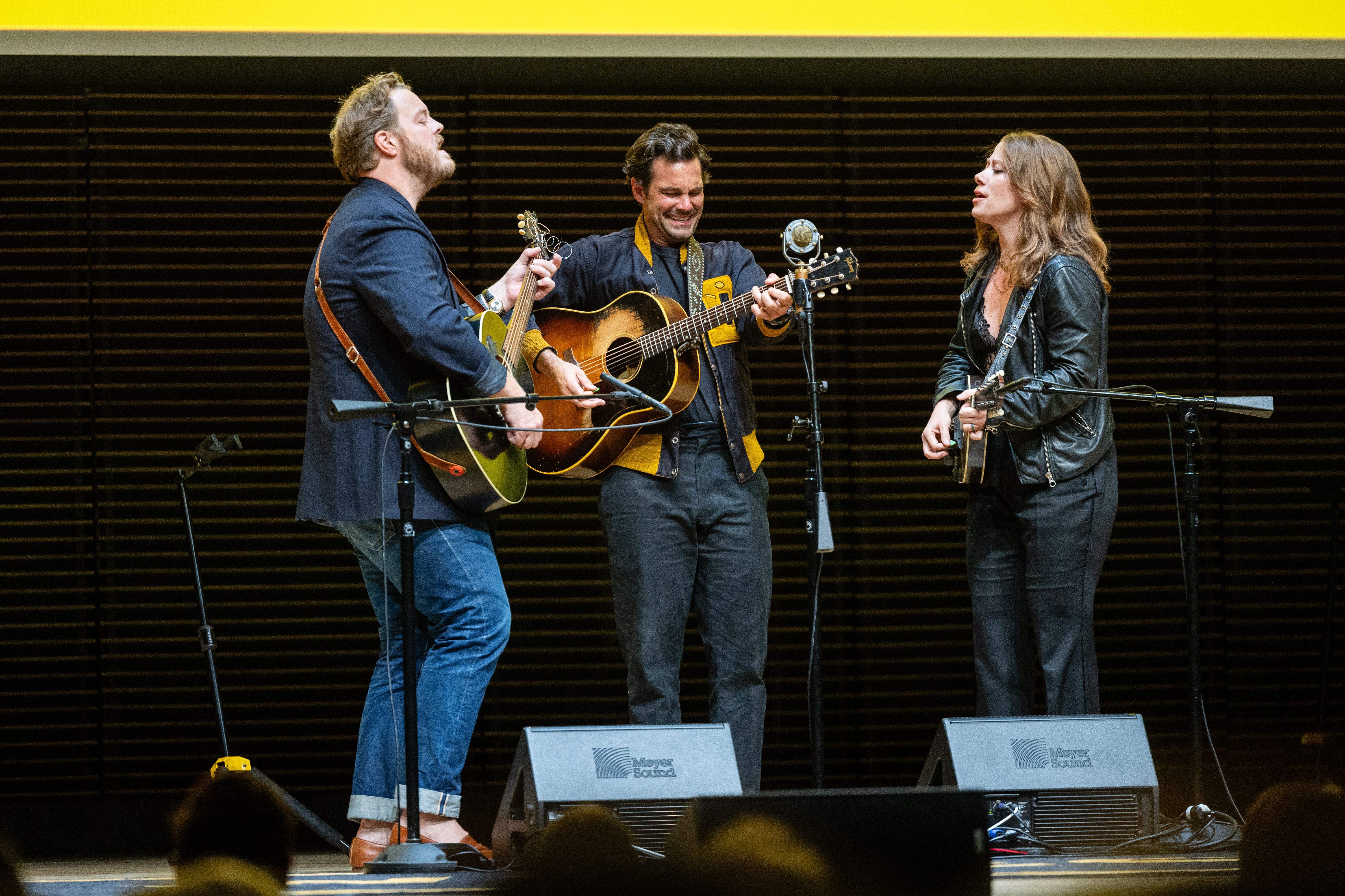 The Lone Bellow performing onstage at Welcome