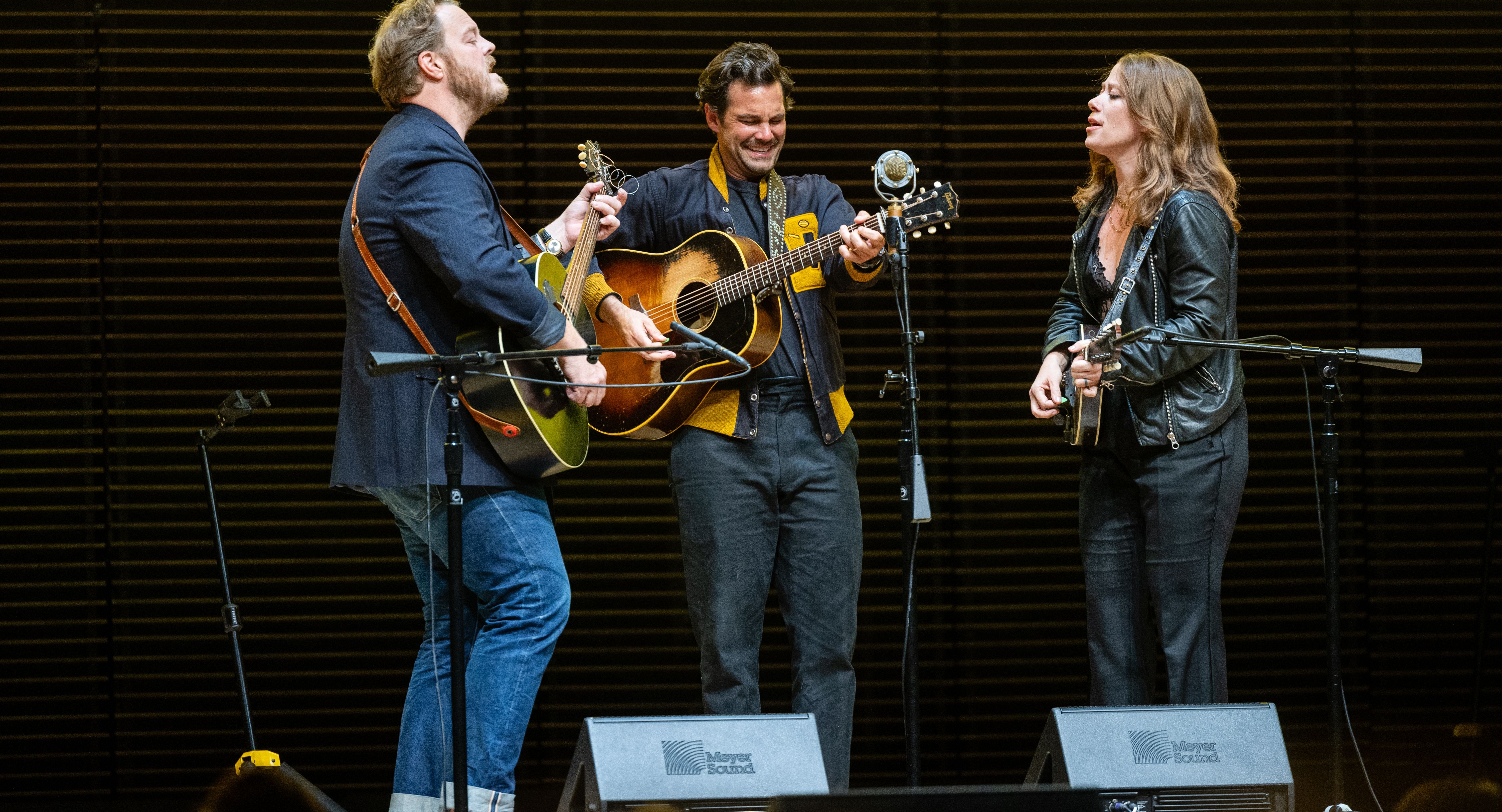 The Lone Bellow performing onstage at Welcome