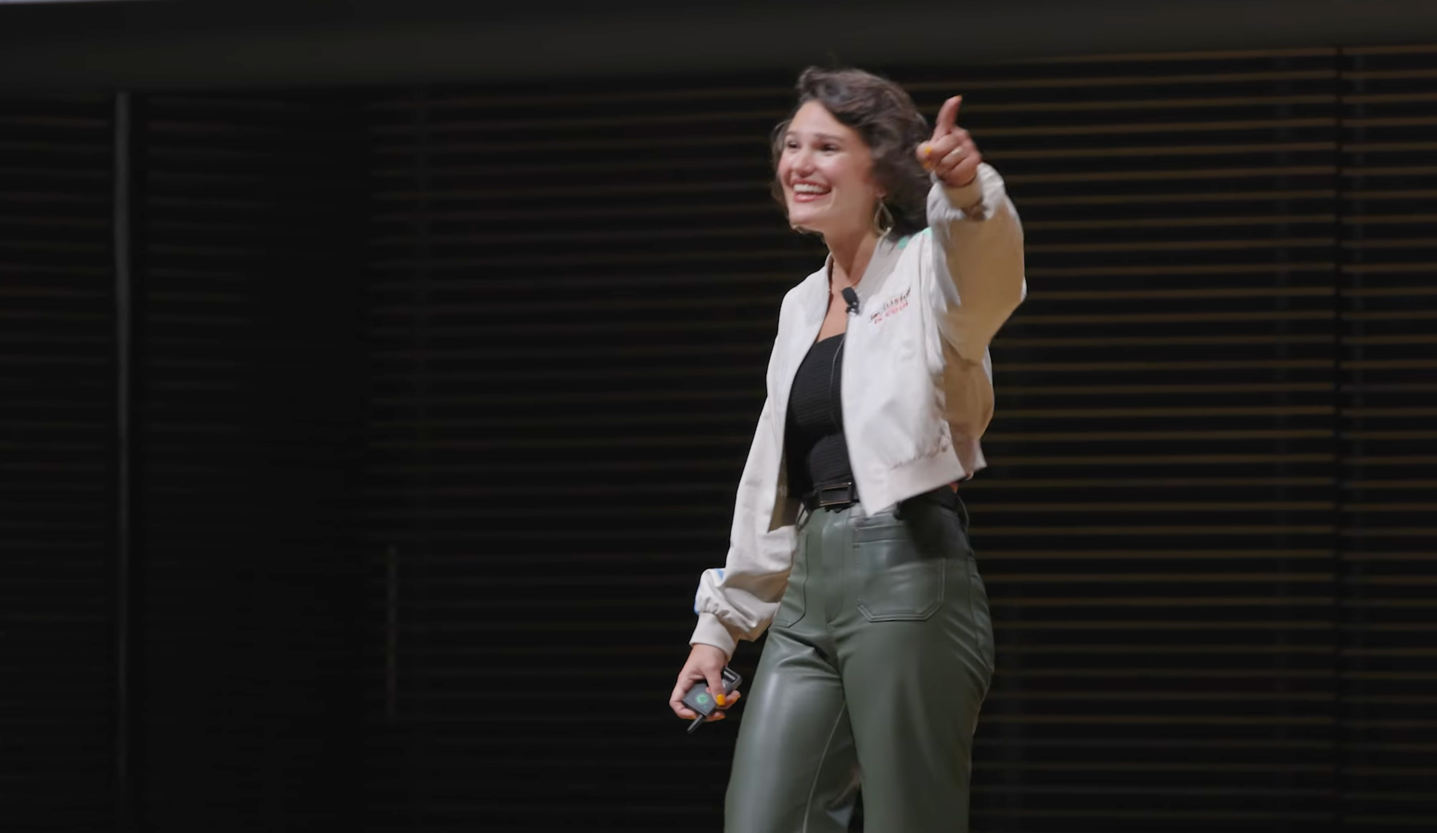 Lindsay Wrege onstage at Welcome