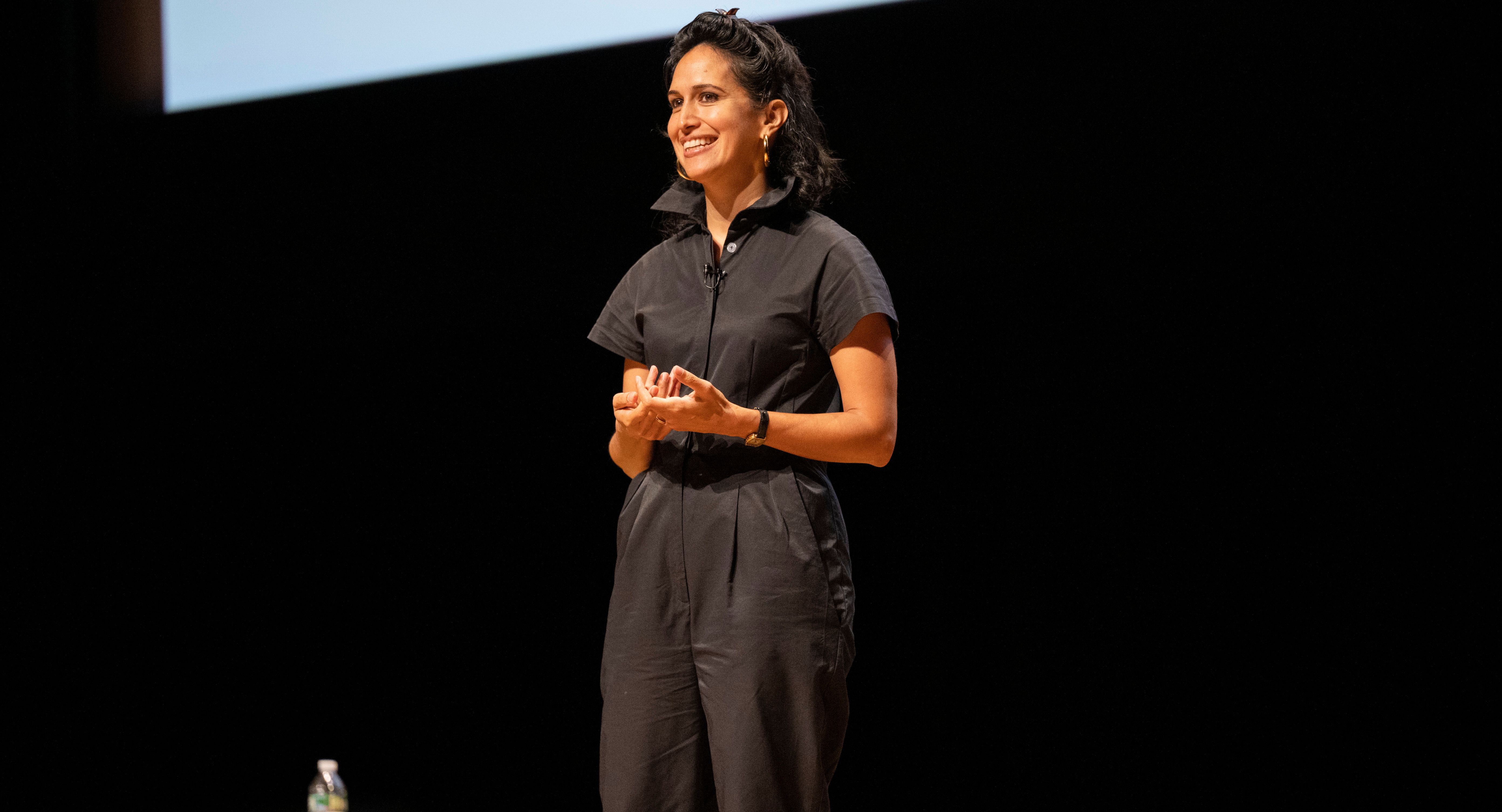 Priya Parker onstage at Welcome