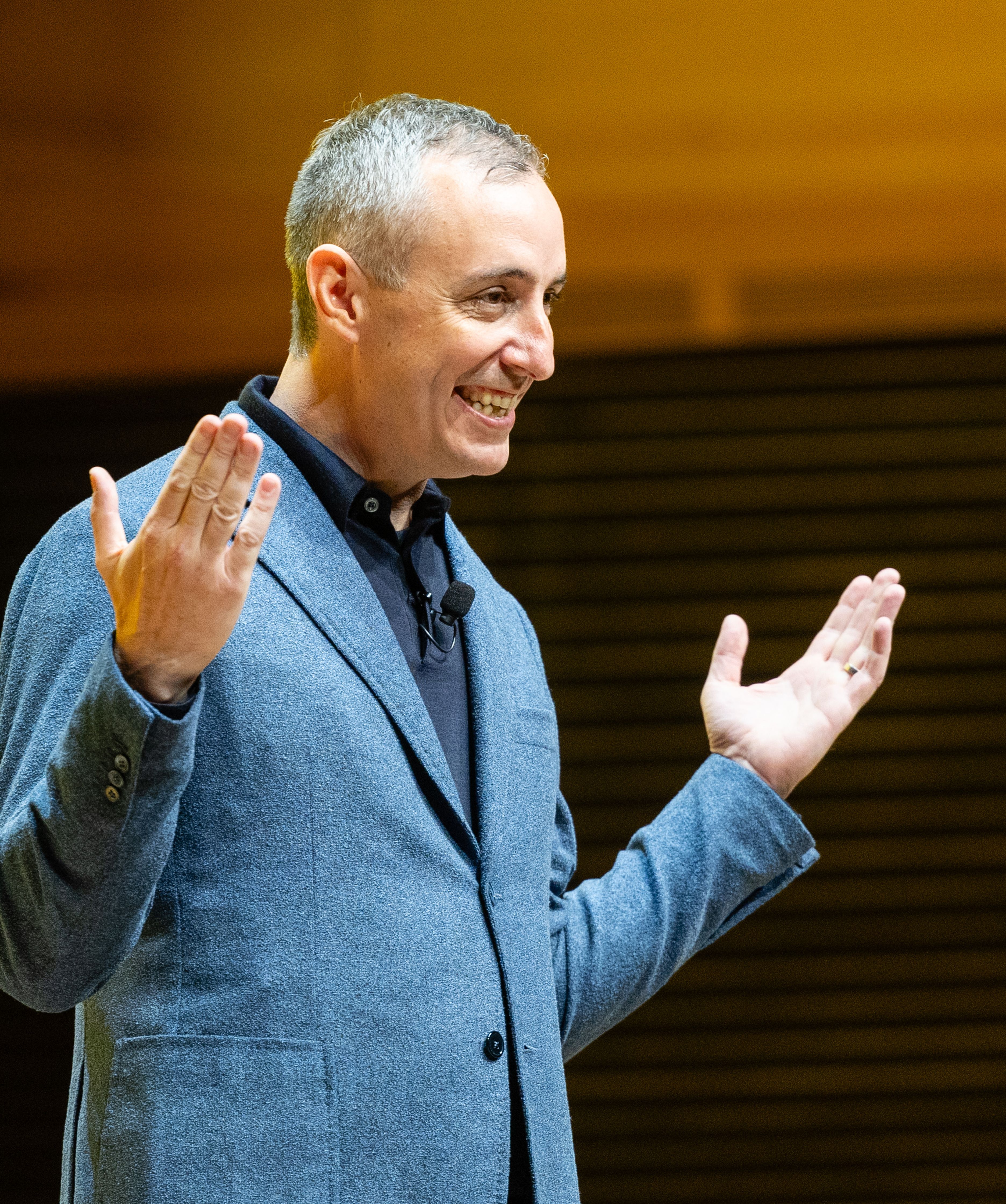 Will Guidara onstage at Welcome