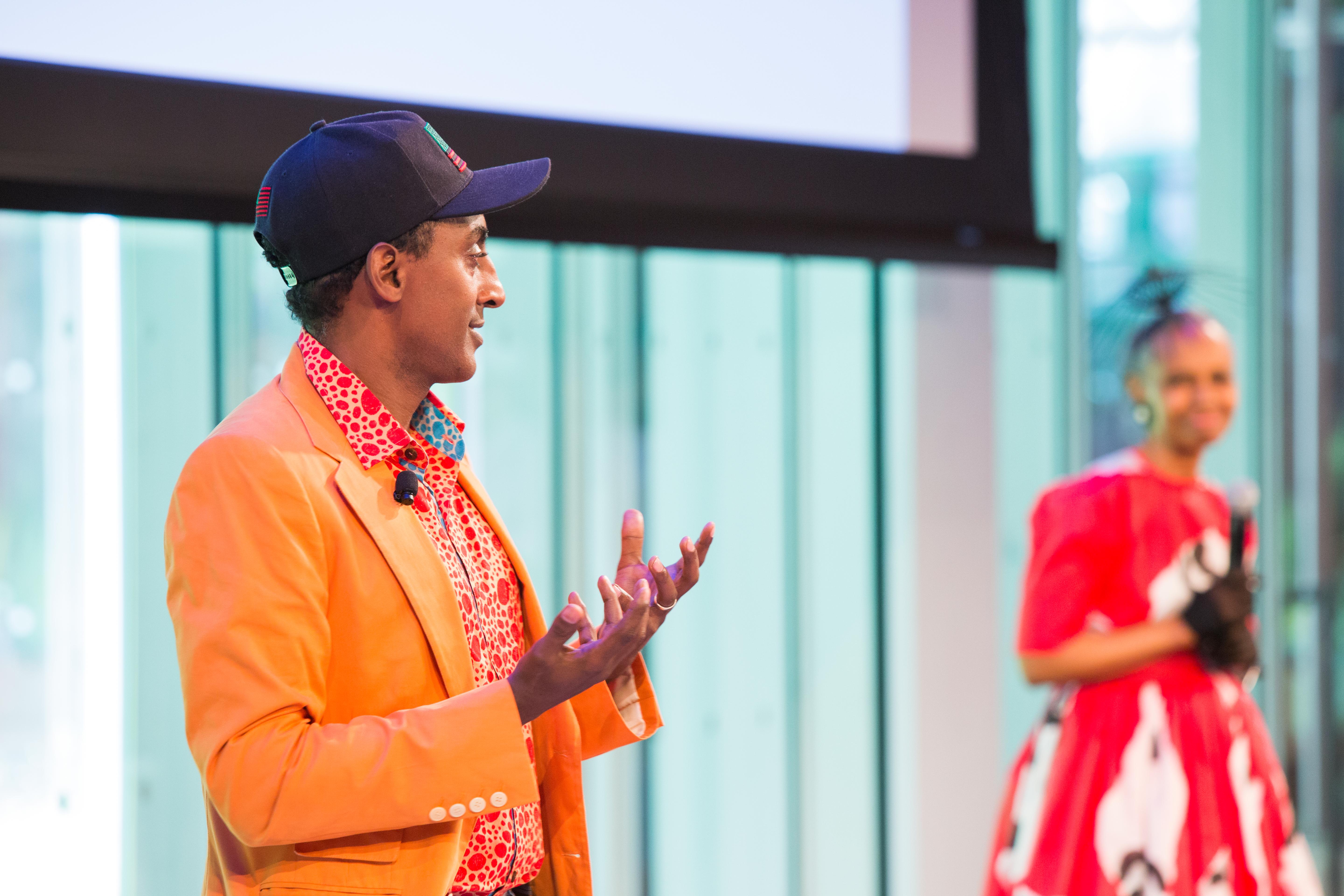 Marcus Samuelsson onstage at Welcome